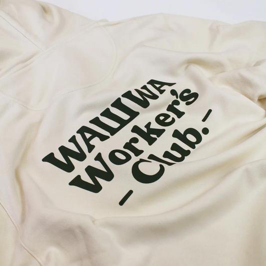 Wawwa Worker's Organic Heavyweight Hoody - Ecru